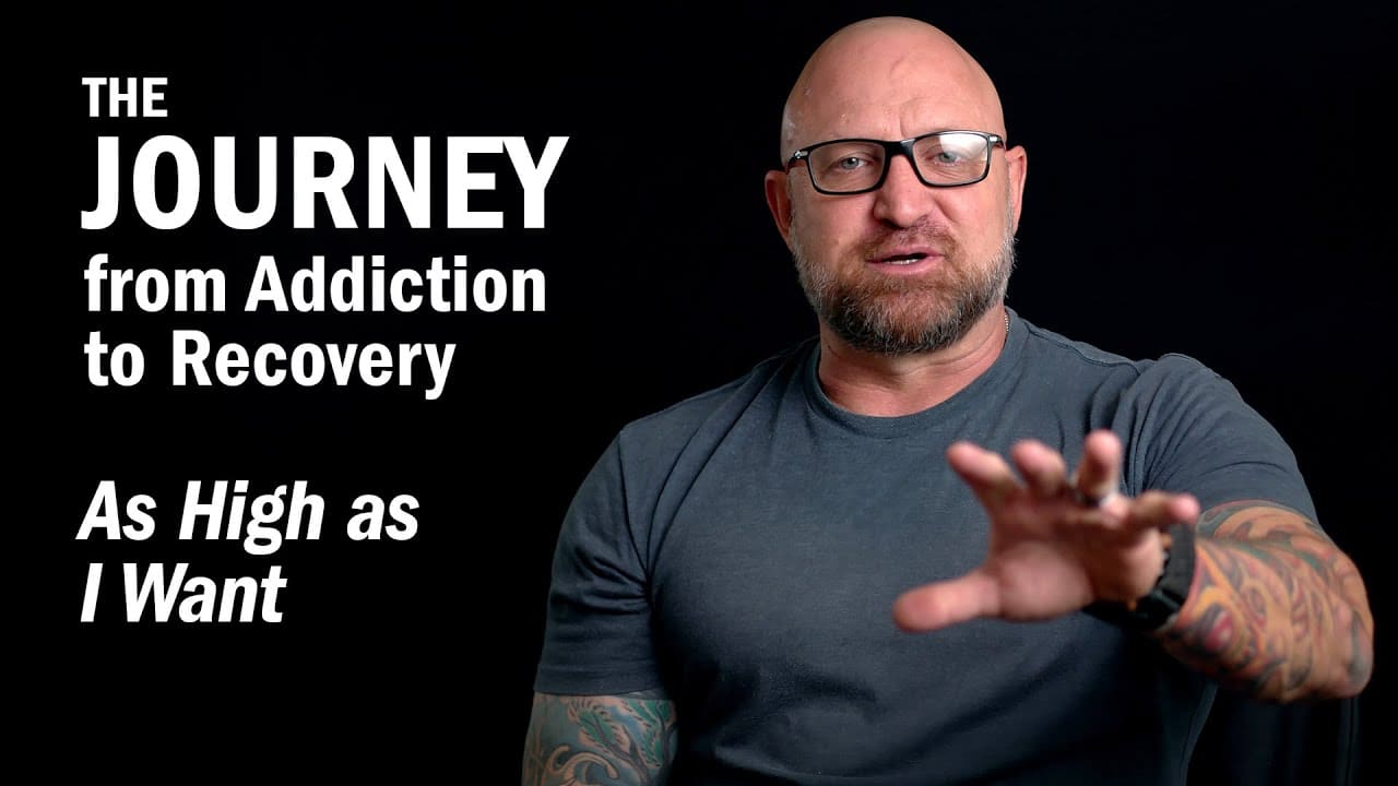 Matt telling his story in The Journey from Addiction to Recovery