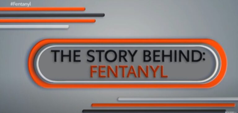The Story Behind: Fentanyl (3 Part Series) 3 A grey and orange cover photo for Rogers TV The Story Behind: Fentanyl